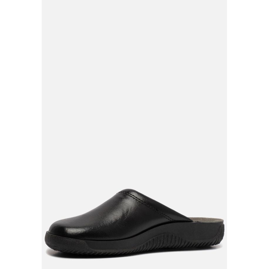 Rohde Pantoffels zwart Leer 370410 Zwart