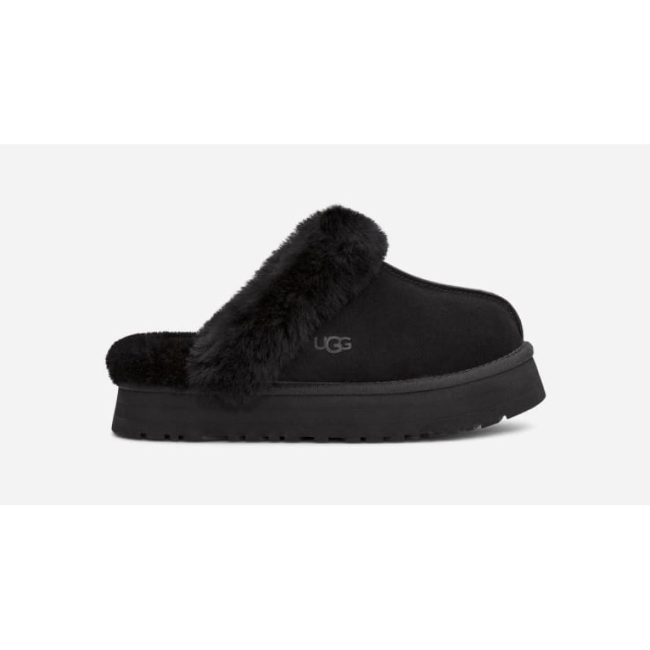 UGG® Disquette-pantoffel voor dames in Black, Maat 43, Suede -