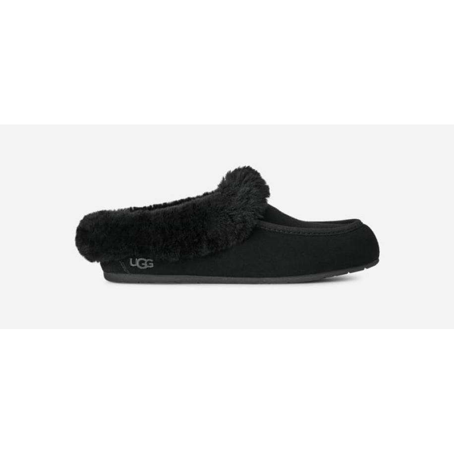 UGG® Ansley Mule Slipper in Black, Maat 36, Suede Zwart