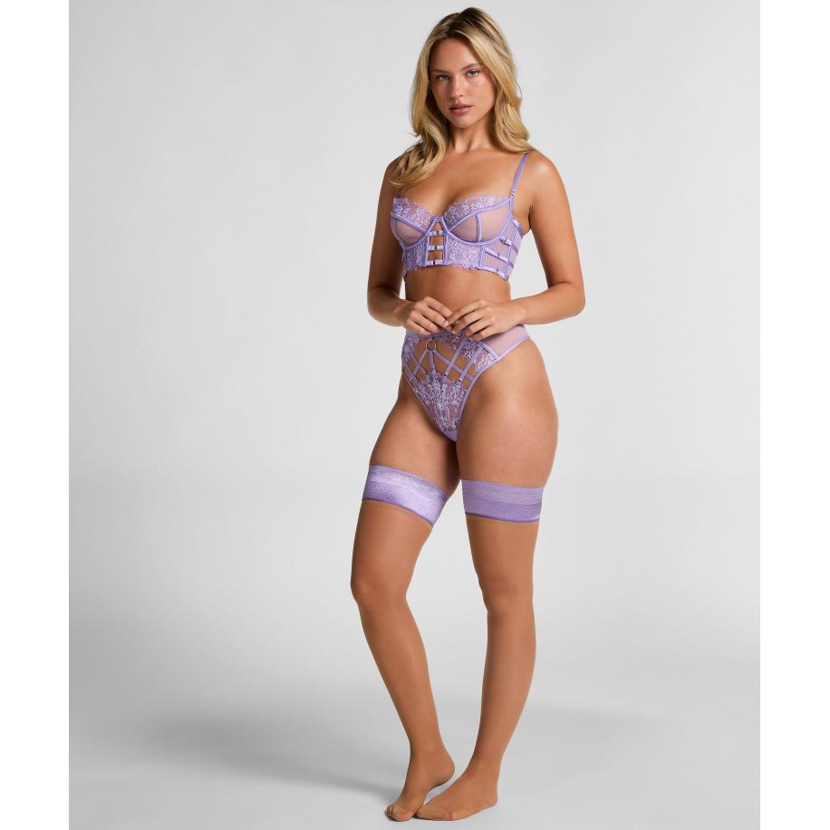 Hunkemöller Stay-ups 15 Denier Backseam Paars Paars