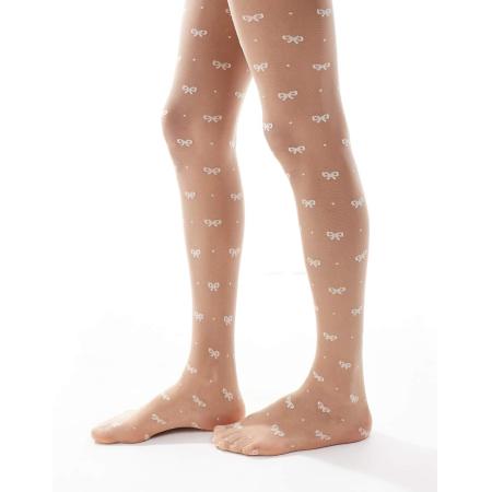 ASOS DESIGN Panty met stippen en strikjes in wit