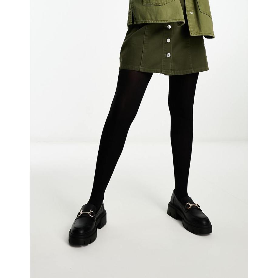 Monki Set van 2 panty's van 60 denier in zwart Zwart