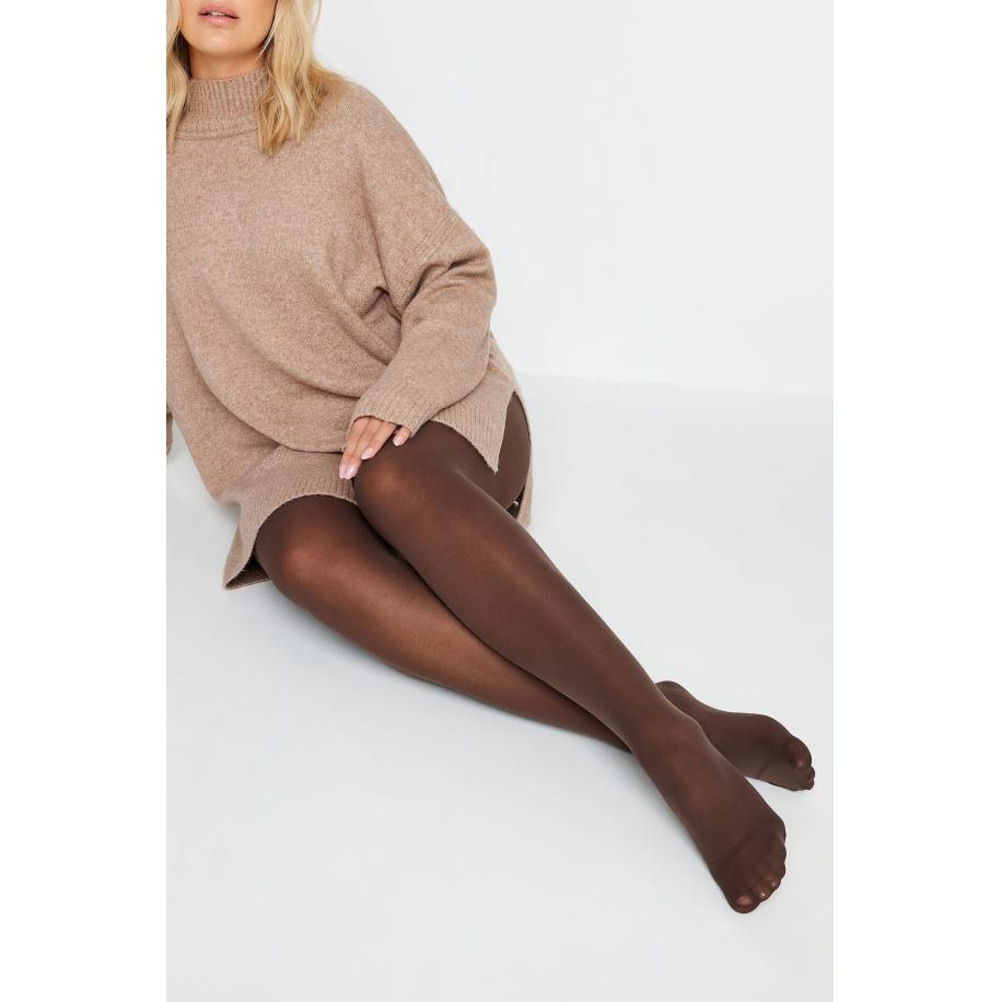 Yours Premium Panty Van 50 Denier In Donkerbruinsize 62-64 Bruin