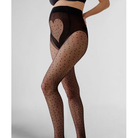 Hunkemöller Zwangerschapspanty 15 Denier Dots Zwart