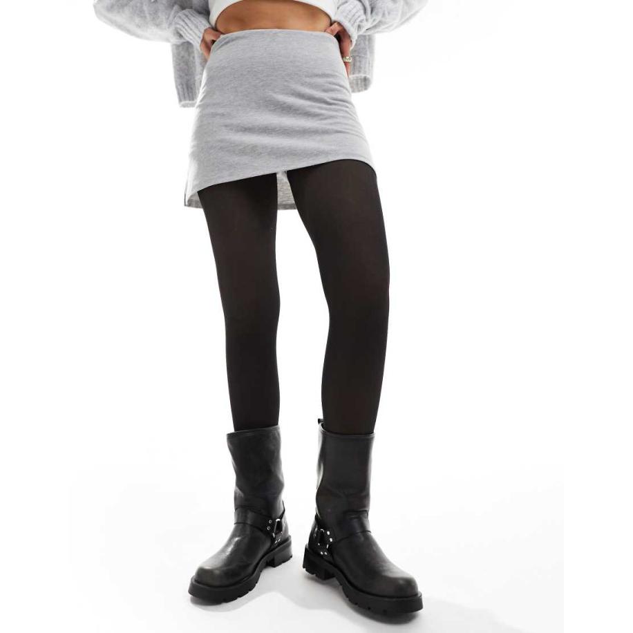 Pieces Panty met fleecevoering in zwart Zwart