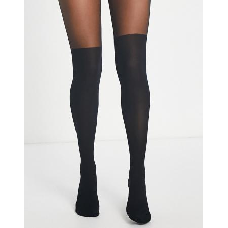 Vero Moda Panty's met kous-illusie in zwart