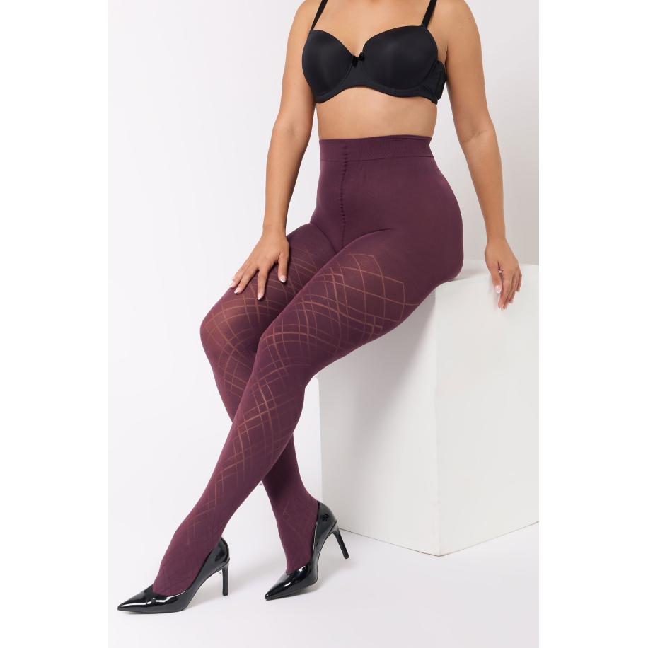 Yours Curve Paarse Lattice Panty Size 62-64 Paars