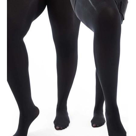 ASOS DESIGN Curve Set met 2 panty's van 60 denier met superstretch in zwart