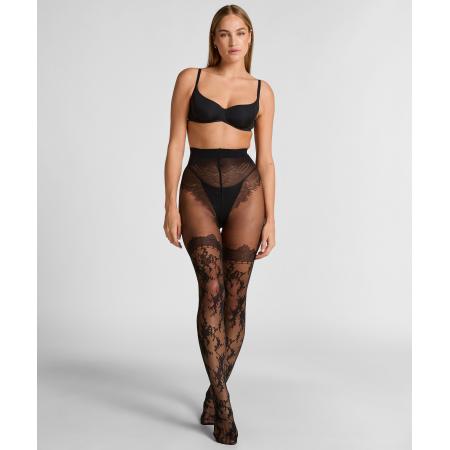 Hunkemöller Panty 20 Denier Kant Zwart