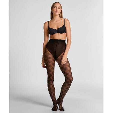 Hunkemöller Panty 15 Denier Check Zwart