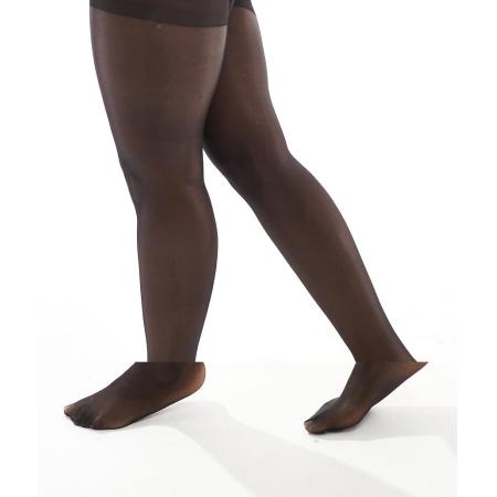 Pieces Set van 2 doorschijnende panty's van 20 denier in zwart