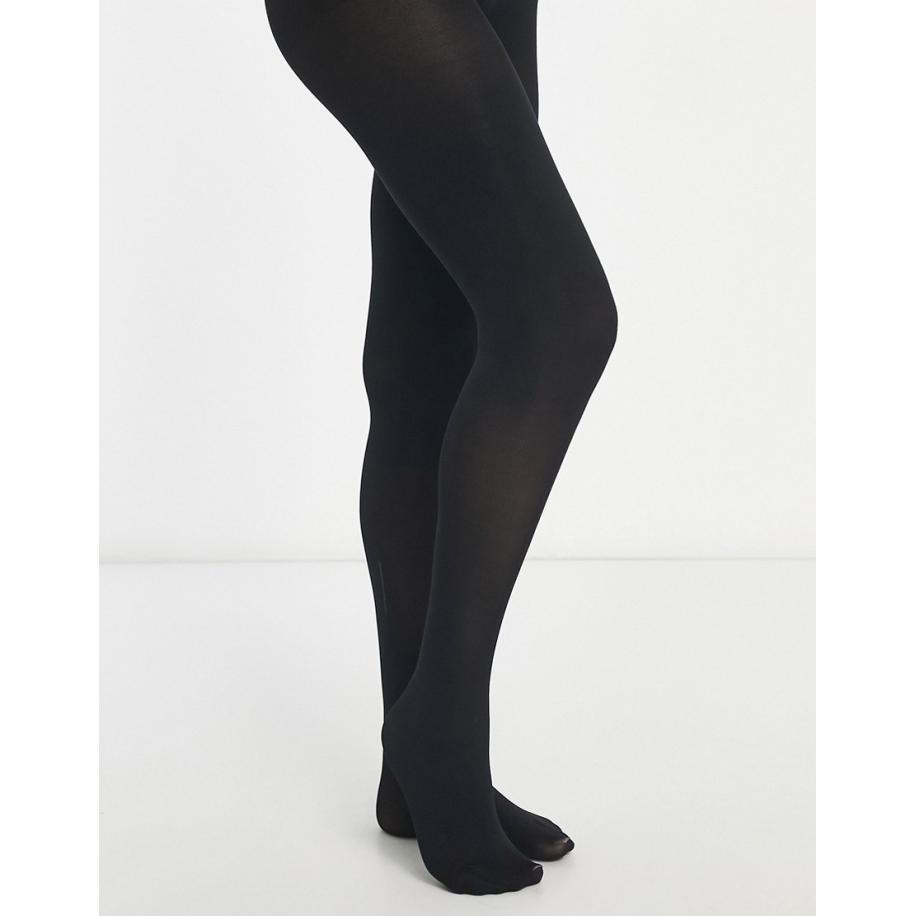 ASOS DESIGN Set van 2 80 denier panty's in zwart Zwart