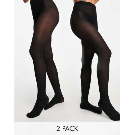 Lindex Set van 2 40 denier panty's in zwart