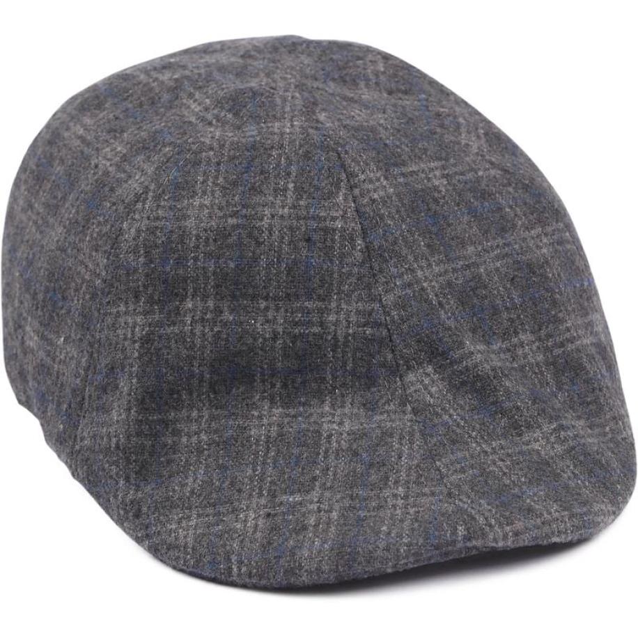 Suitable Peaky Cap Geweven Ruit Grijs - Grijs