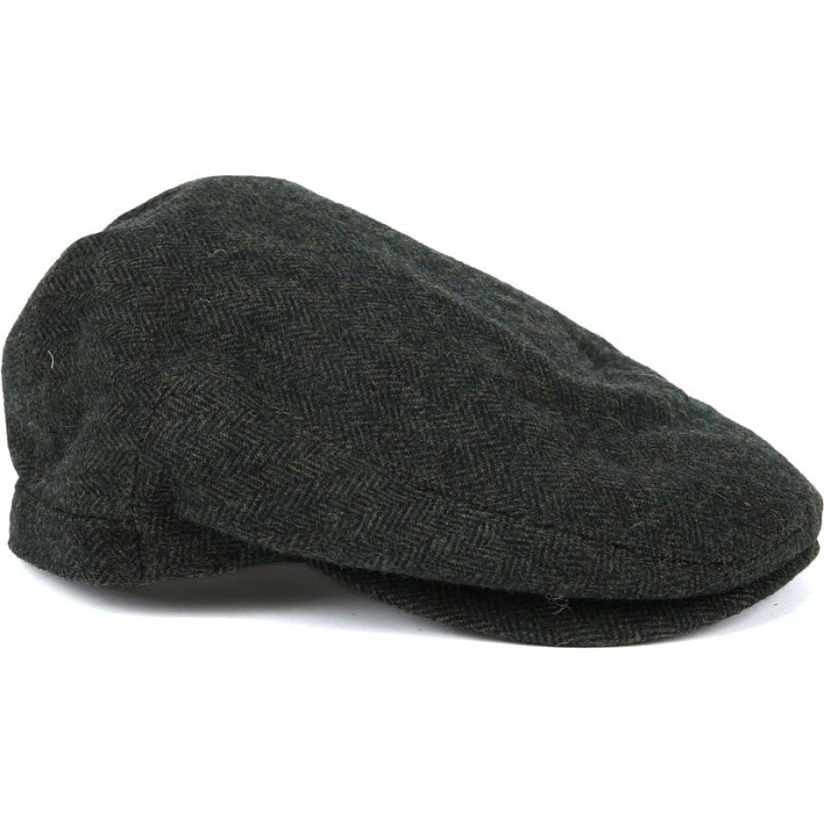 Barbour Barlow Flat Cap Herringbone Donkergroen Groen
