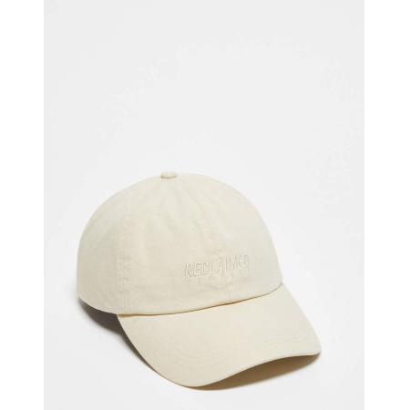 Reclaimed Vintage - Uniseks pet met logo in ecru-Wit