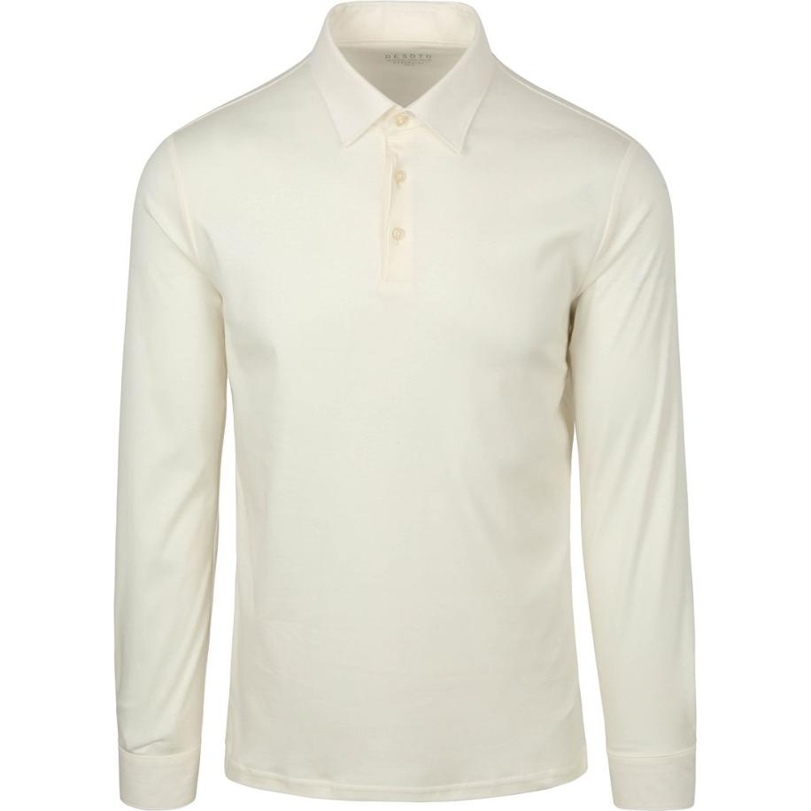 Desoto Longsleeve Poloshirt Essential Off White Bruin
