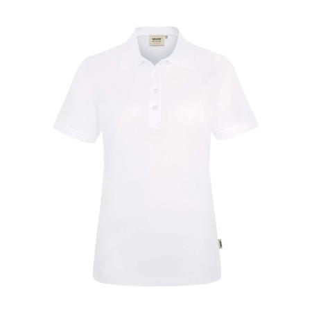 HAKRO 218 Dames Poloshirt wit, Effen