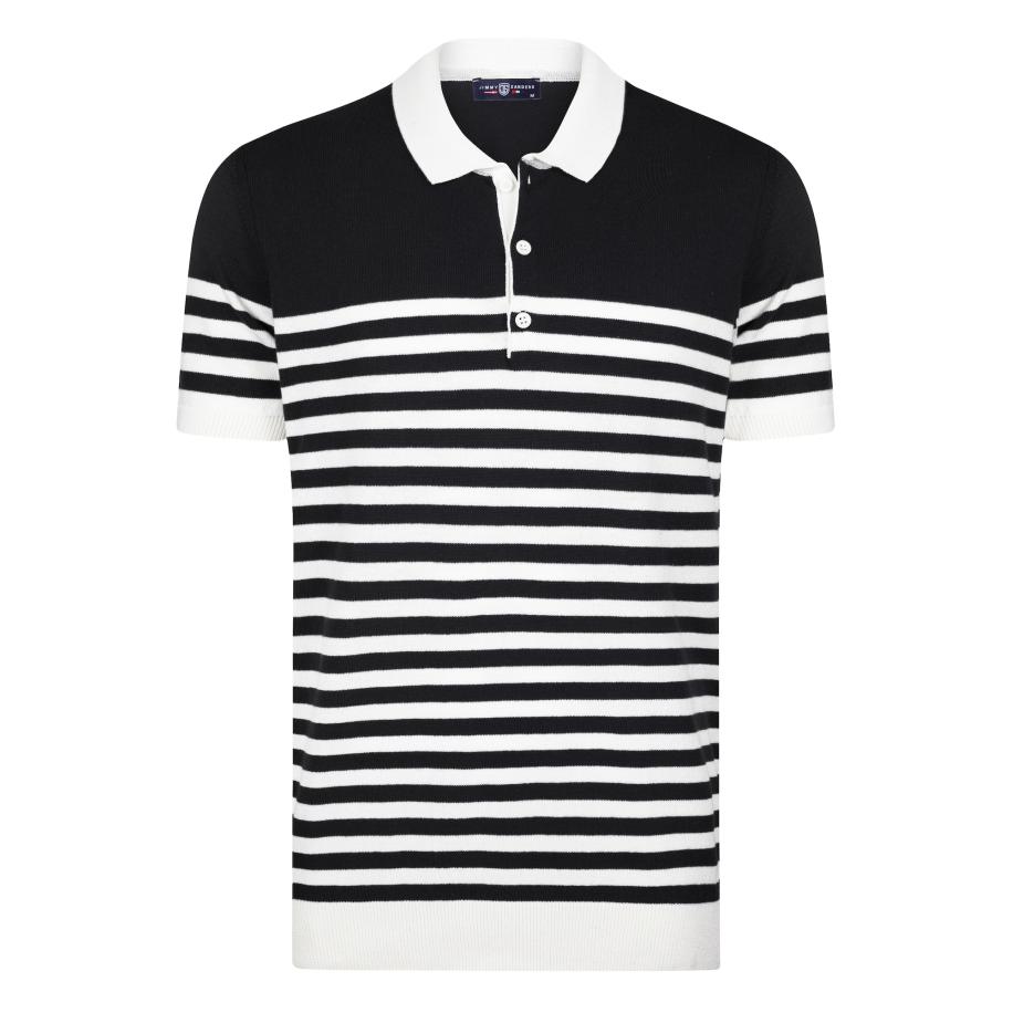 Jimmy Sanders Jimmy Sanders Shirt zwart / wit -