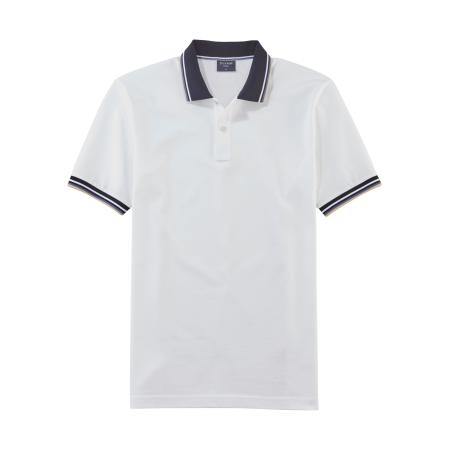 OLYMP Shirt crème / navy / wit