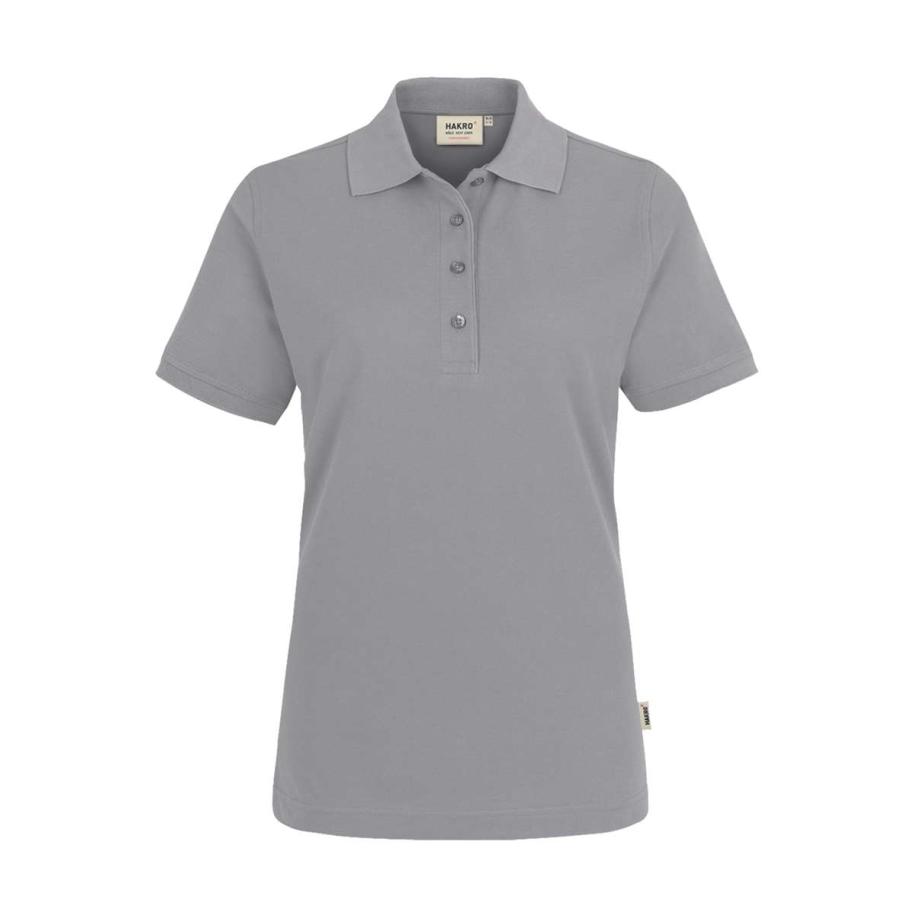 HAKRO 218 Dames Poloshirt grijs, Effen Grijs