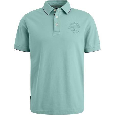 PME Legend Poloshirt Piqué Logo Lichtblauw