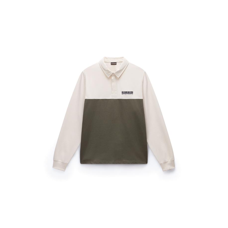 Napapijri NAPAPIJRI Shirt Mont lichtbeige / olijfgroen / zwart -