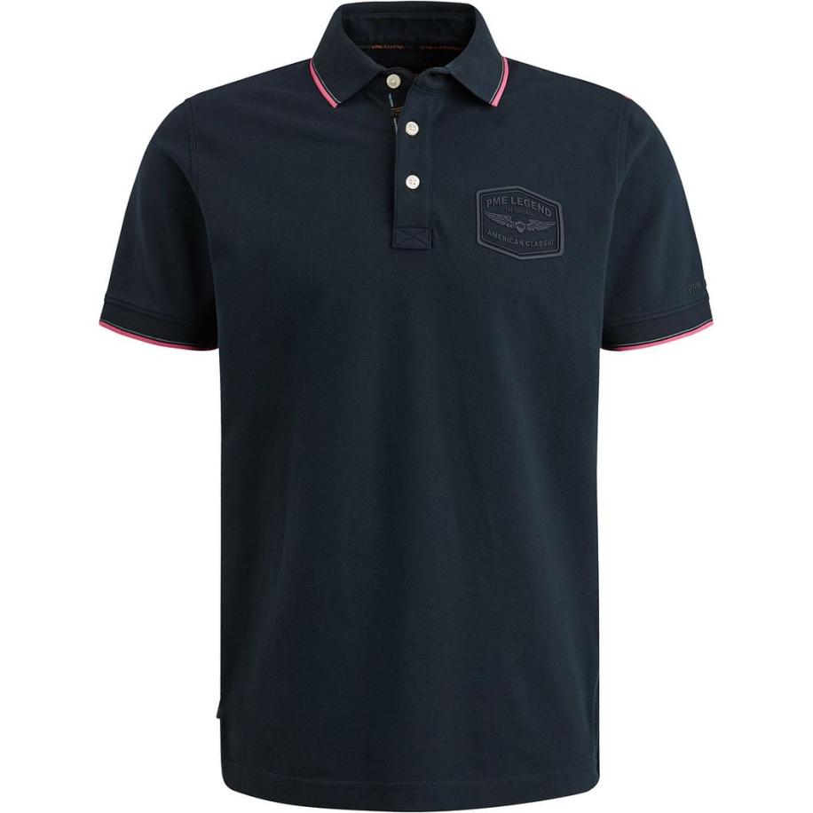 PME Legend Pique Polo Navy Blauw