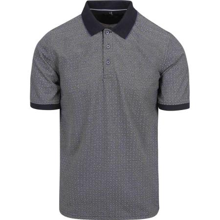 Casa Moda Polo Print Grijs Blauw