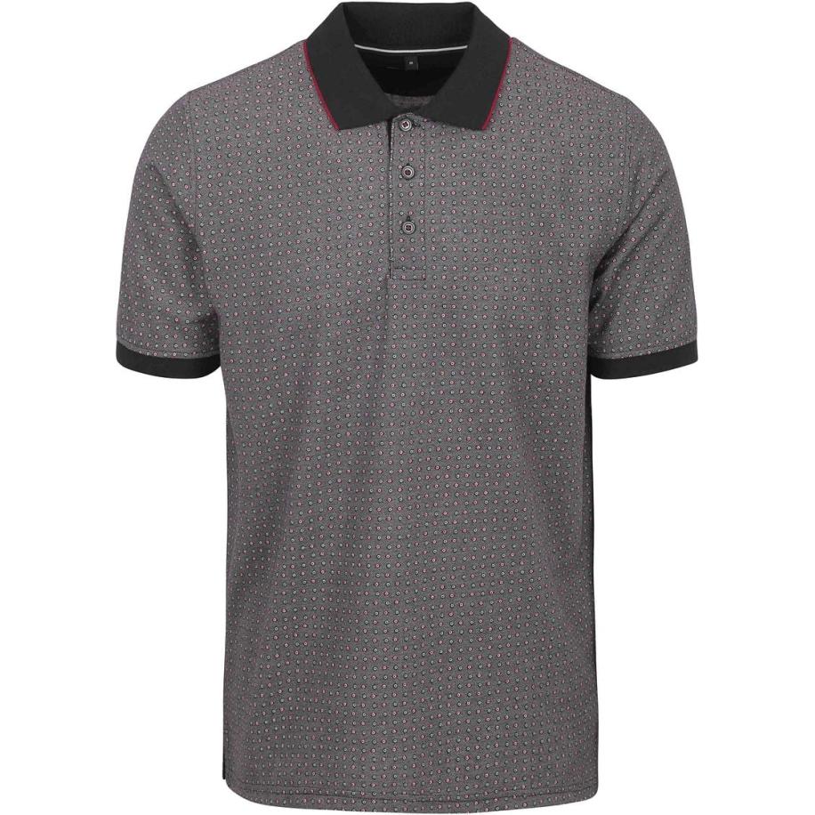 Casa Moda Polo Print Grijs Multicolour Multicolor