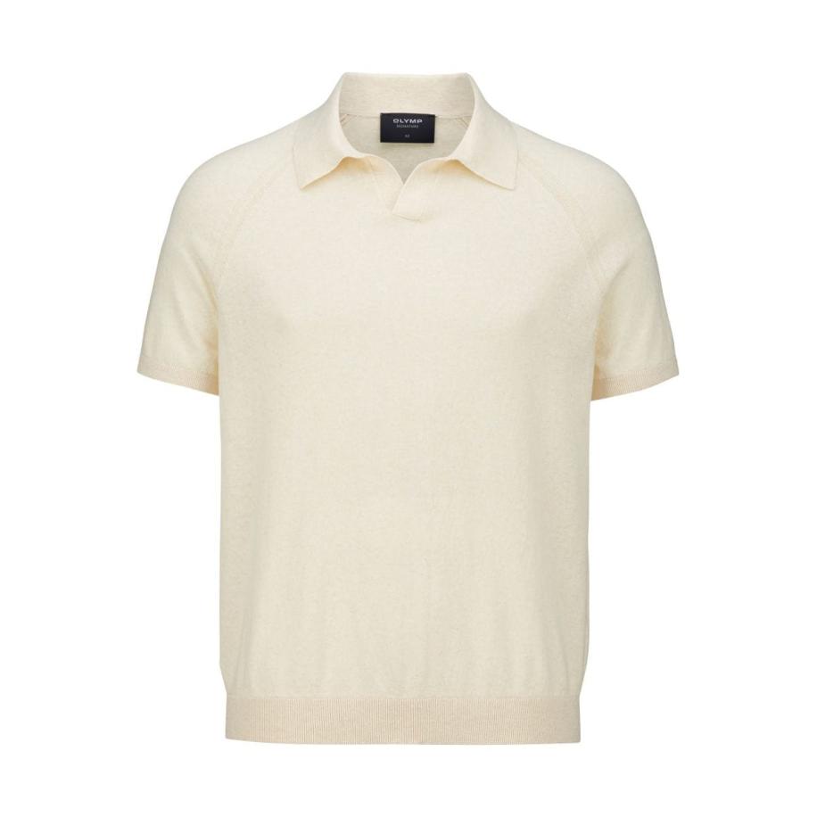 OLYMP SIGNATURE Soft Business Polo shirt Korte mouw ecru Wit
