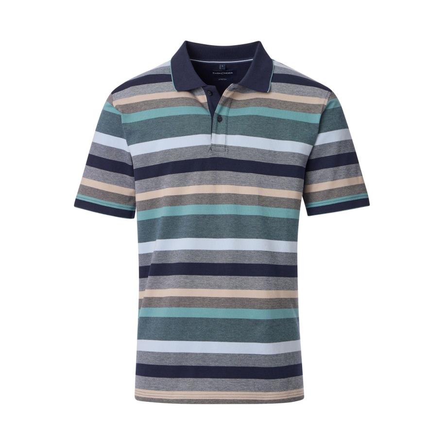 Casa Moda Polo shirt Korte mouw blauw Blauw