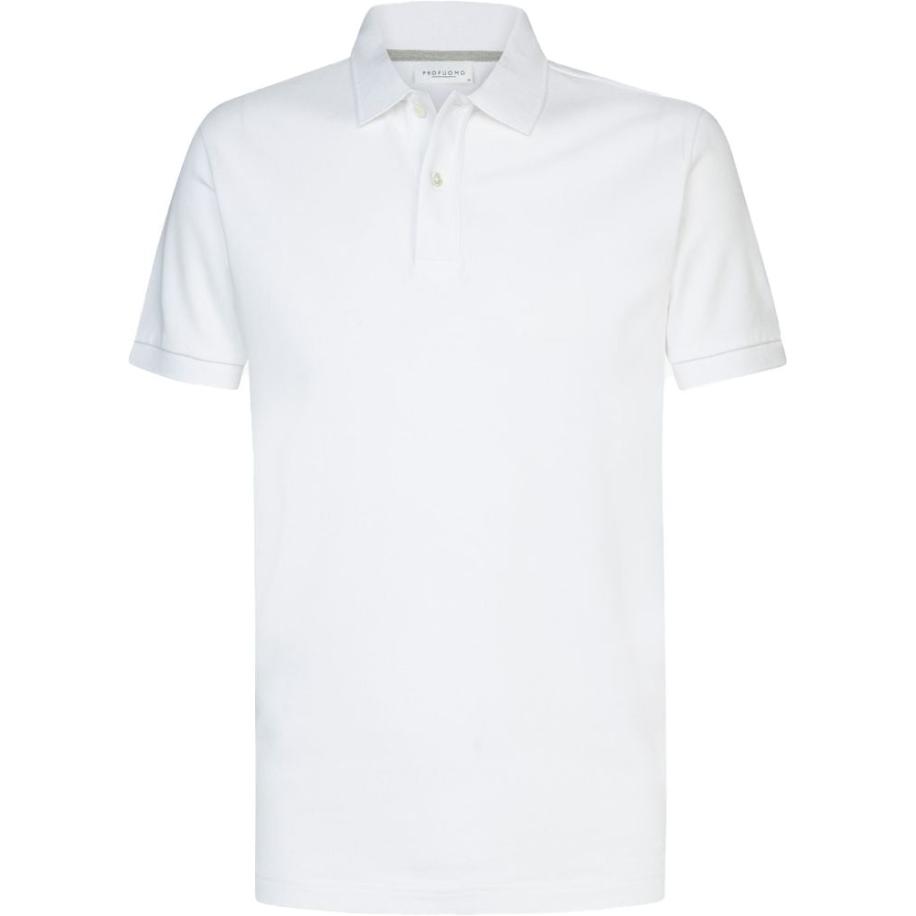 Profuomo Piqué Poloshirt Wit Wit