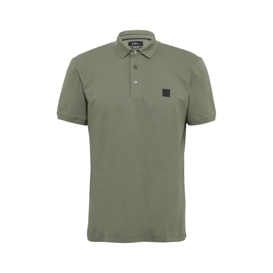 s.Oliver BLACK LABEL Shirt olijfgroen / zwart Groen