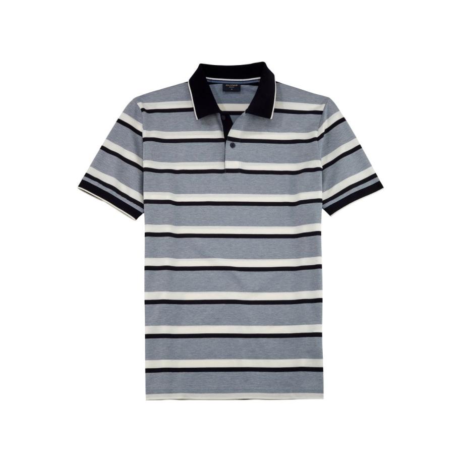 OLYMP Casual Polo shirt Korte mouw rook blauw Blauw
