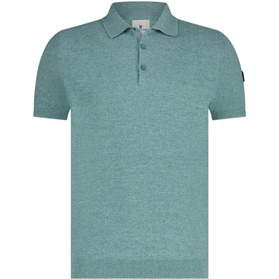 State Of Art Knitted Poloshirt Groen Groen