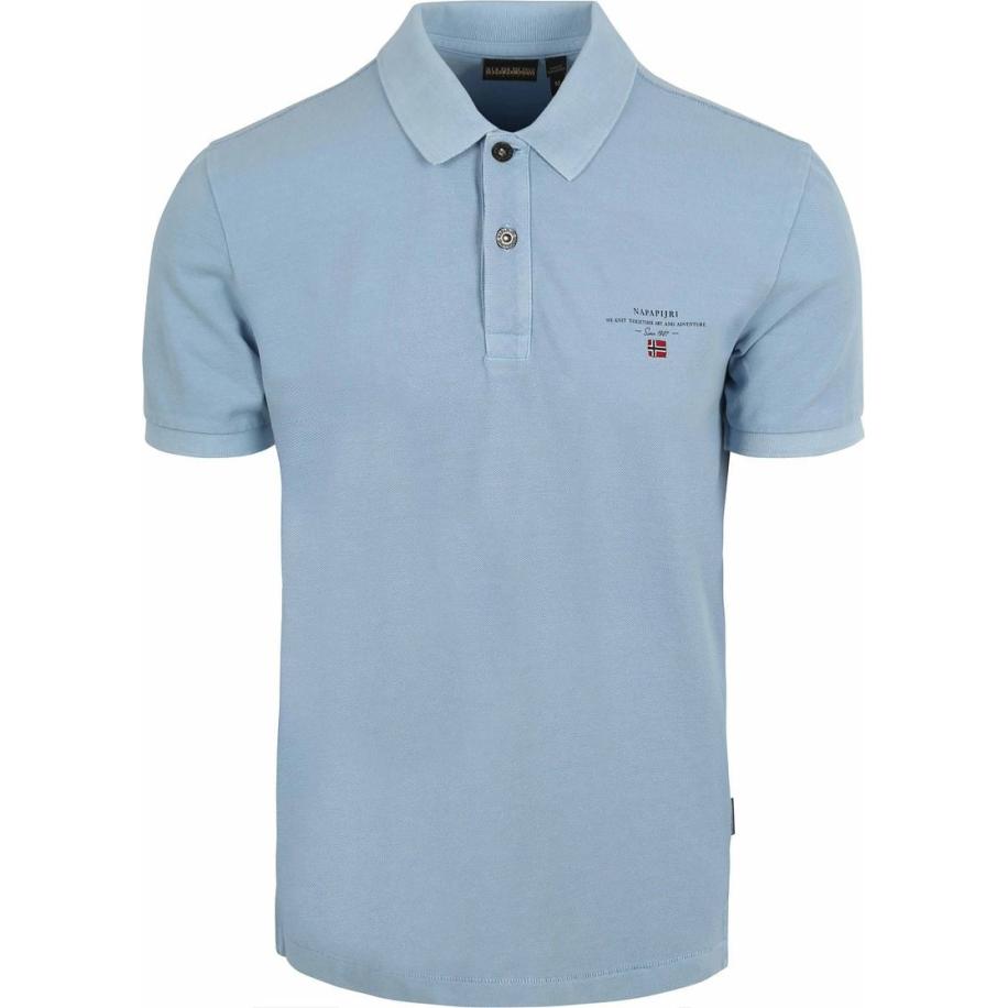 Napapijri Polo Elbas Chambray Blauw Blauw