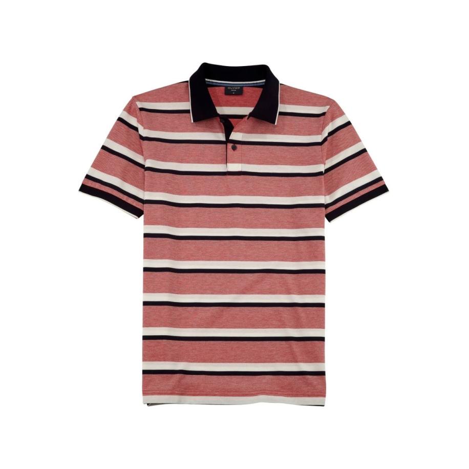 OLYMP Casual Polo shirt Korte mouw rood Rood