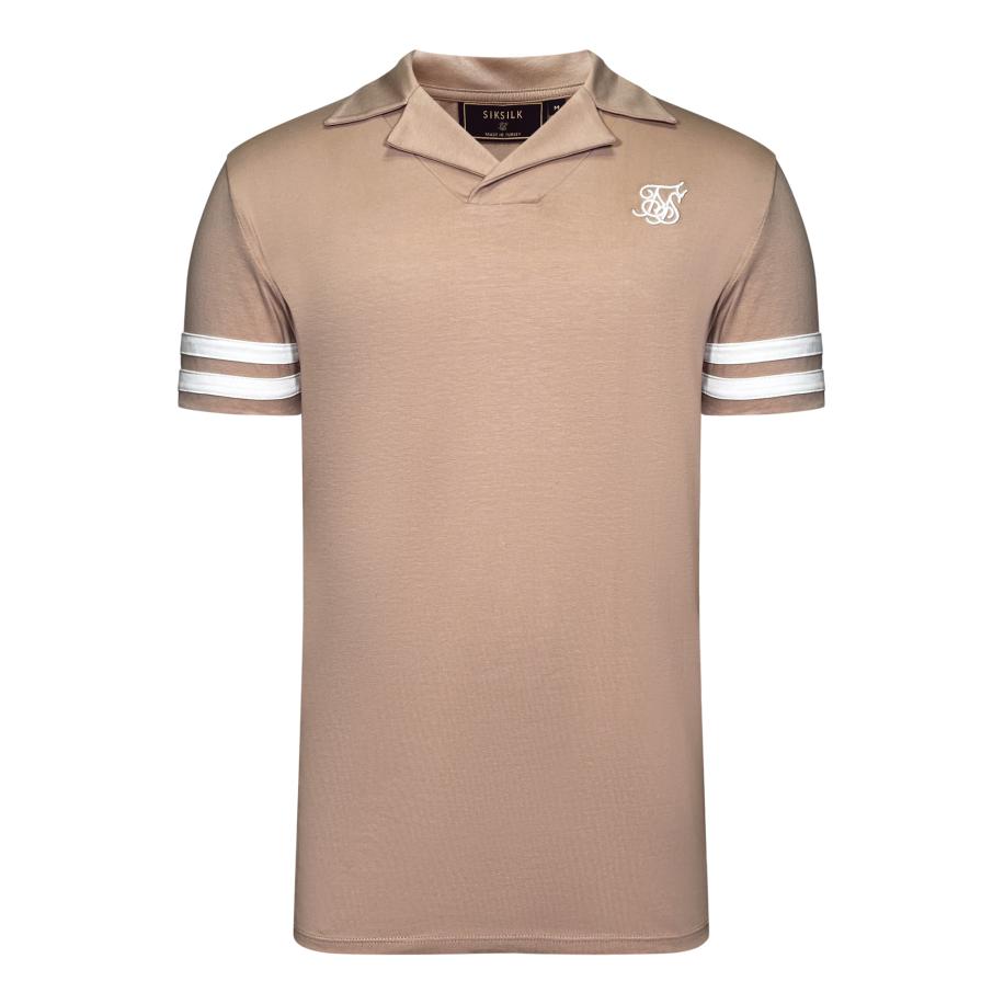 SikSilk SikSilk Shirt Revere beige / wit -