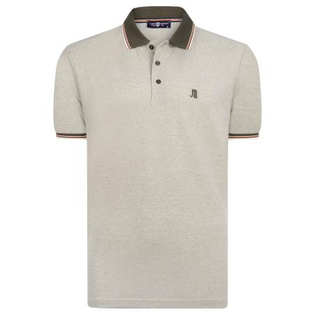 Jimmy Sanders Jimmy Sanders Shirt kaki / olijfgroen / donkeroranje / wit