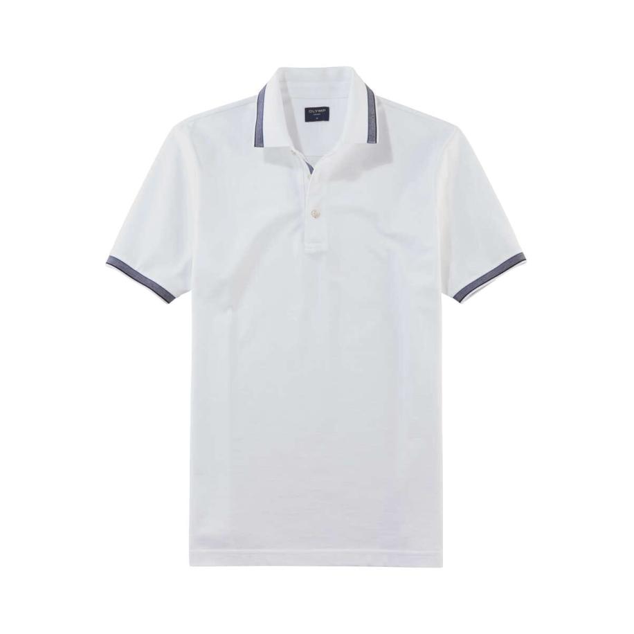 OLYMP Casual Polo shirt Korte mouw wit Wit