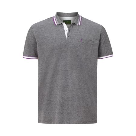 Charles Colby Polo shirt Korte mouw grijs