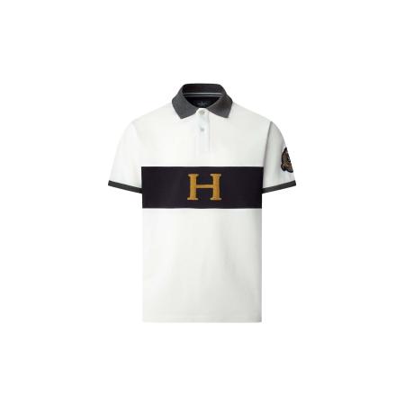 Hackett London Hackett London Shirt Heritage donkergeel / grijs gemêleerd / zwart / wit