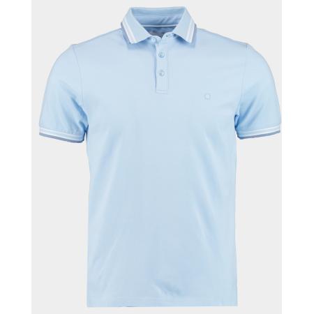 Bos Bright Blue Polo korte mouw brick polo oxford collar 24108br06bo/210 light blue