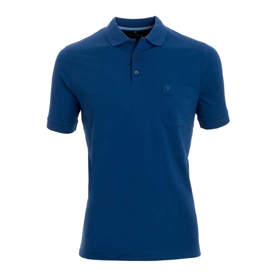 Marvelis Casual Polo shirt Korte mouw blauw Blauw