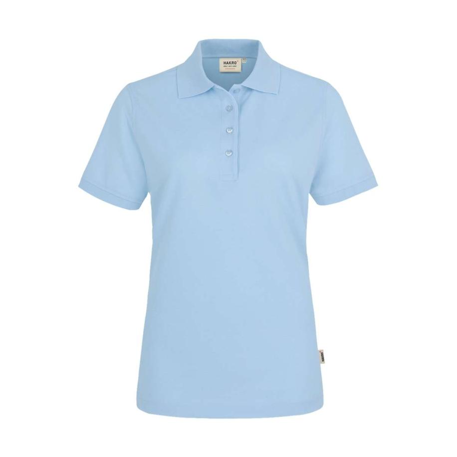 HAKRO 218 Dames Poloshirt ijsblauw, Effen Blauw