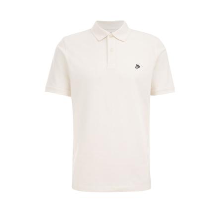 Fundamentals heren polo met structuur - Slim Fit - Gebroken wit - Katoen - Maat: XXXL