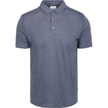 Knowledge Polo Regular Linnen Indigo