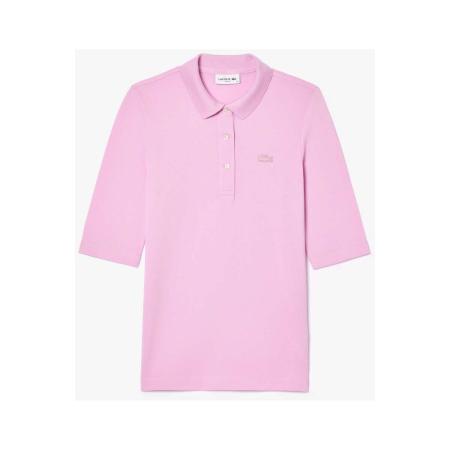 Lacoste Dames Poloshirt roze, Effen