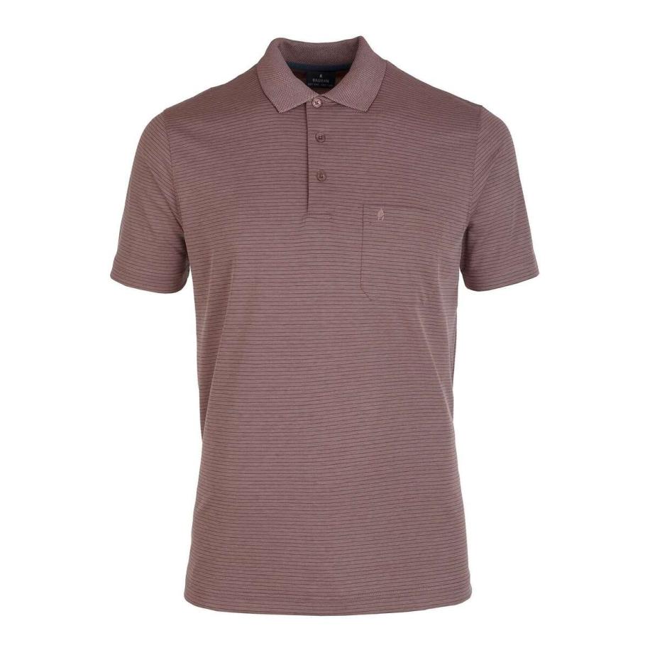 RAGMAN Soft Knit Polo shirt Korte mouw lichtrood Rood